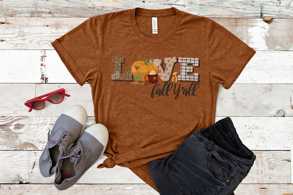 Love Fall Y'all Triblend Unisex Tee