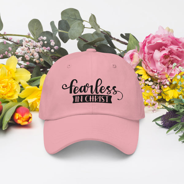 Embroidered “Fearless in Christ” Dad hat