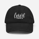 Embroidered "Loved" Distressed Cap